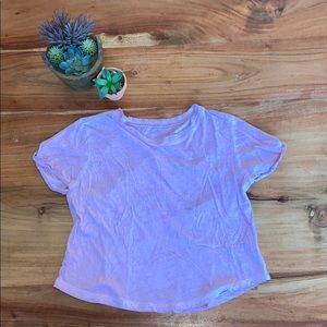 Basic pink cropped t-shirt